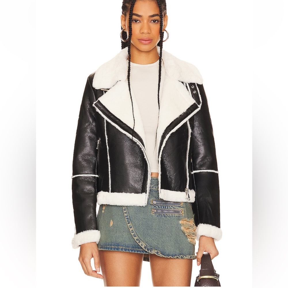 Super down Genna zip up jacket x revolve size S